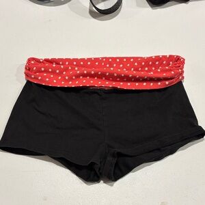 Aerie Black and Red Polka Dot Women's Shorts